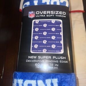 NFL Blue and White Ultra Soft Throw Blanket